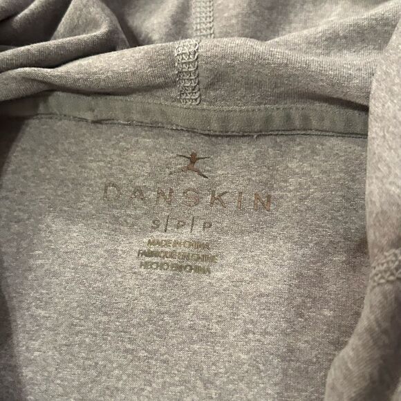 Danskin Gray Pullover Hoodie Tunic Top Size Small w Thumb Holes & Front Pocket - Picture 5 of 7